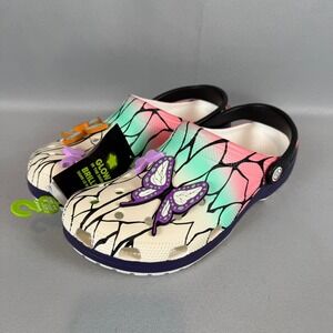 Crocs Demon Slayer Shinobu Classic Clogs Mens 10 Glows W12 211412-90H New NWT